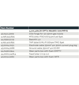 Fronius OPT/s WeldKit /270/MP/G   - Fortis - 4,101,460,IK -  -  - 969,85 € - 