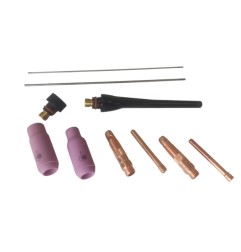 GYS - ABTIG WIG-Brenner GRIP SR17 DB - luftgekühlt - 4 m Stecker 10 / 25 mm² - Steuerkontakt DIN 3-pol. - mit Zubehör-Set