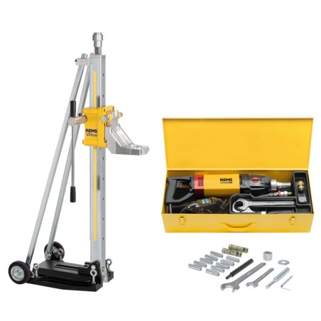 REMS Picus SR SET TITAN Elektrische Diamant-Kernbohrmaschine mit Speed-Regulation im Koffer & Bohrständer Titan - 183022 R220 - 