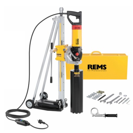 REMS Picus SR SET TITAN Elektrische Diamant-Kernbohrmaschine mit Speed-Regulation im Koffer & Bohrständer Titan