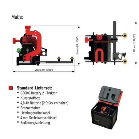Gecko Battery 2 - Kabelloser Schweisstraktor
