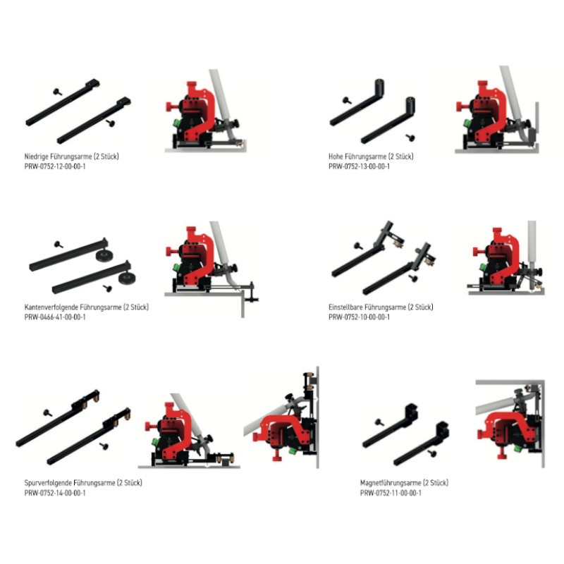 Führungsarme für Flexible Schiene PROMOTECH / Traktoren satz für 2 Arme