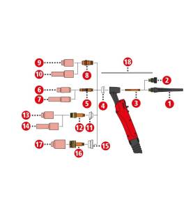 Gaslinse Gross (Jumbo) 1,6mm/ø25,4x50 für TTG2200P / TTG2200P-M / TTW4000P / TTW4000P-M (Abbildung Pos. 16) - 42,0001,3028 -  - 