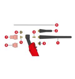 Brennerkappe lang L153 A TTG1200A,TTG1600A,TTW2500A,TTW3000A,AL15