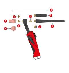 Spannmutter 4,0/SW9,5x12,3 Fronius TTG1200A / TTG1600A / TTW2500A / TTW3000A