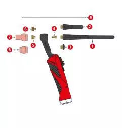 Gaslinse 1,6mm/ø12x11 Fronius TTG1200A / TTG1600A / TTW2500A / TTW3000A