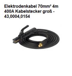 Elektrodenkabel 25mm, 35mm 4m /10m 200A / 300A / 400A Kabelstecker 9 u. 13mm   --Variante--Elektrodenkabel 70mm² 4m 400A Kabelstecker groß - 43,0004,0154