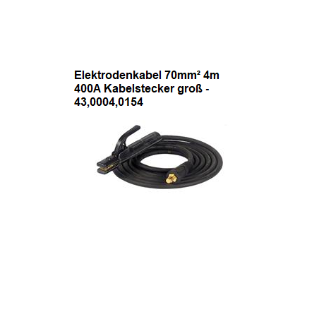 Elektrodenkabel 25mm, 35mm 4m /10m 200A / 300A / 400A Kabelstecker 9 u. 13mm   --Variante--Elektrodenkabel 70mm² 4m 400A Kabelstecker groß - 43,0004,0154