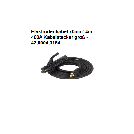 Elektrodenkabel 25mm, 35mm 4m /10m 200A / 300A / 400A Kabelstecker 9 u. 13mm   --Variante--Elektrodenkabel 70mm² 4m 400A Kabelstecker groß - 43,0004,0154