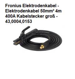 Elektrodenkabel 25mm, 35mm 4m /10m 200A / 300A / 400A Kabelstecker 9 u. 13mm   --Variante--Elektrodenkabel 50mm² 4m 400A Kabelstecker groß - 43,0004,0153