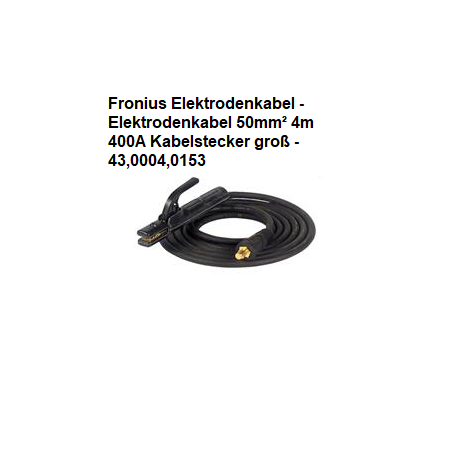 Elektrodenkabel 25mm, 35mm 4m /10m 200A / 300A / 400A Kabelstecker 9 u. 13mm   --Variante--Elektrodenkabel 50mm² 4m 400A Kabelstecker groß - 43,0004,0153