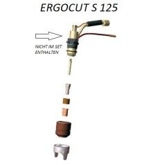 Trafimet Ergocut S125 - 5 Elektroden, 1 Luftrohr, 1 Swirl Ring, 5 Schneiddüsen 1,5mm, 1 Aussenschutzdüse, 1 Abstandsstück - SET 