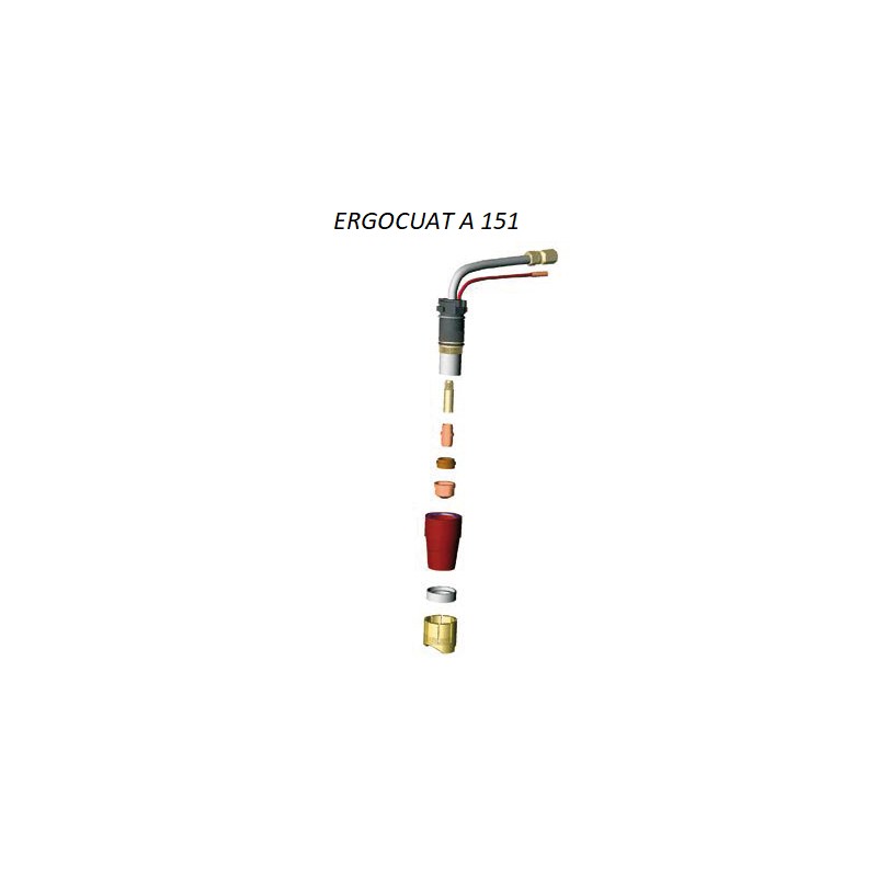 Trafimet Ergocut A151 - 1 Luftrohr, 1 Swirl Ring, 5 Elektroden lang, 5 Schneiddüsen l. 1,9mm, 1 Aussenschutzdüse, 1 Feder