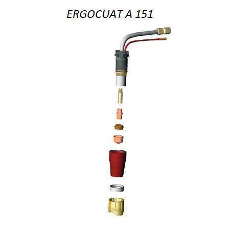 Trafimet Ergocut A151 - 1 Luftrohr, 1 Swirl Ring, 5 Elektroden lang, 5 Schneiddüsen l. 1,9mm, 1 Aussenschutzdüse, 1 Feder - SET 