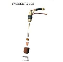 Trafimet Ergocut S105 - 1 Luftrohr, 1 Swirl Ring, 5 Elektroden kurz, 5 Schneiddüsen k. 1,4mm, 1 Aussenschutzdüse, 1 Feder - SET 
