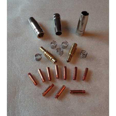 MB 15 Set 1,0mm, 3 Gasdüsen, 10 Stromdüsen, 2 Gasdüsenträger, 5 Haltefedern - 145.0075_4_10 -  -  - 13,98 € - 