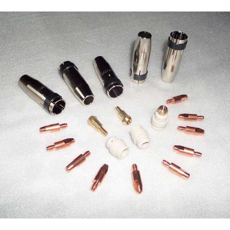 MB24/240 Set 1,2mm, 5 Gasdüsen, 10 Stromdüsen, 3 Düsenstöcke, 3 Gasverteiler