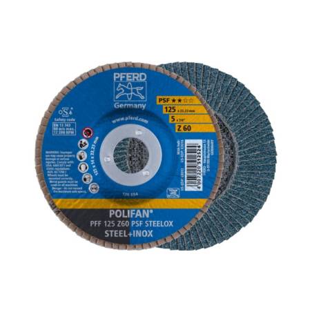 PFERD Polifan PFF 125 Z 60 - 67666125 - PFERD Polifan PFF 125 Z 60 Durchmesser 125 mm Korngröße 60 Bohrungs-ø 22.23 mm Max. RPM 