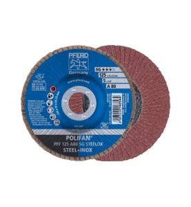 POLIFAN PFERD PFF 125 A80 SG STEELOX - 67608125 - POLIFAN PFERD PFF 125 A80 SG STEELOX Durchmesser 125 mm Korngröße 80 Bohrungs-