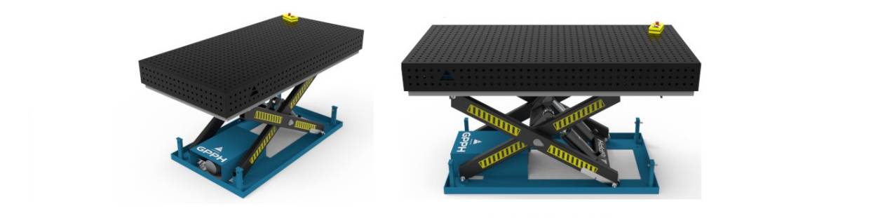 Schweißtische mit hydraulische Hebesystem