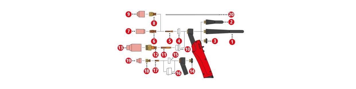 Verschleissteile für TTG1200P / TTG1600P / TTW2500P / TTW3000P